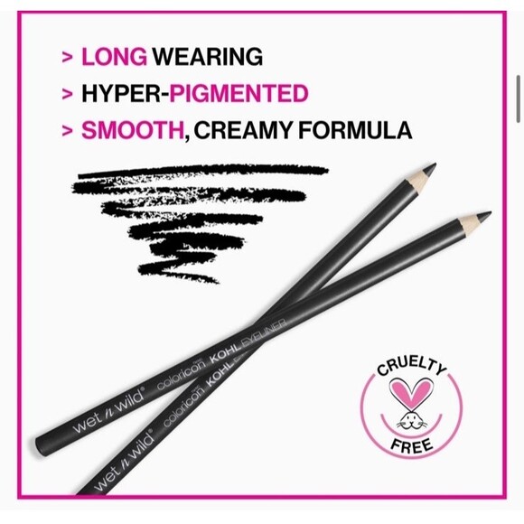 Wet N Wild Eyeliner Black Wet n Wild Color Icon Kohl Black Eyeliner Pencil B3 - Picture 7 of 8